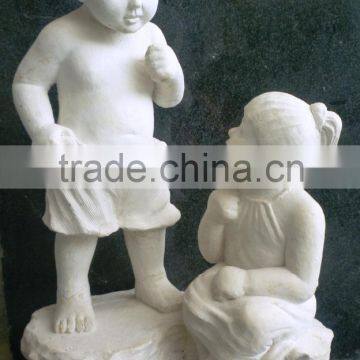 Playing children stone statue DSF-EB014