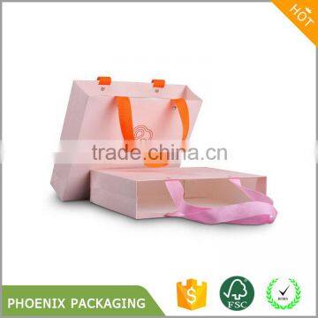 Custom printed Pink gift paper bag