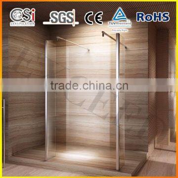 Walk in shower enclosure 2 sided panel 10mm glass easy clean