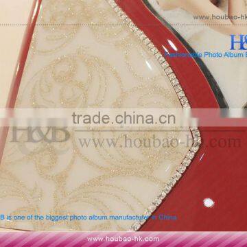 Wholesales Red 12*12 Unique Wedding Albums With Heart Shape photo-3