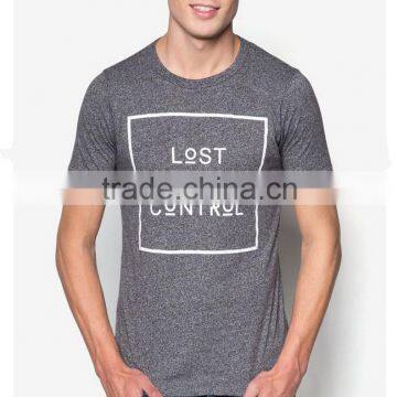 Men's round neck running t-shirt custom printed logo men's tshirt