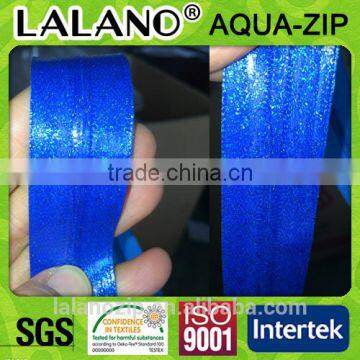 NO.3 chain nylon waterproof reverse zipper sparking blue