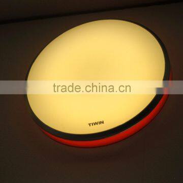 TIWIN 2015 High Quality Energy Saving Red 15w 3000k Warm White Plastic Bedroom Round Led Ceiling Mount Light photo-6