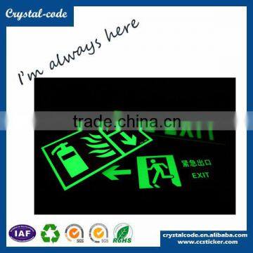 Customized self adhesive glow in the dark fluorescent Paper Sticker Label