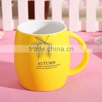 cheap plain yellow bulk ceramic mugs