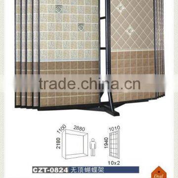Double side turn page tile display display stand