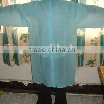 PEVA /EVA/PE clear transparent plastic raincoat