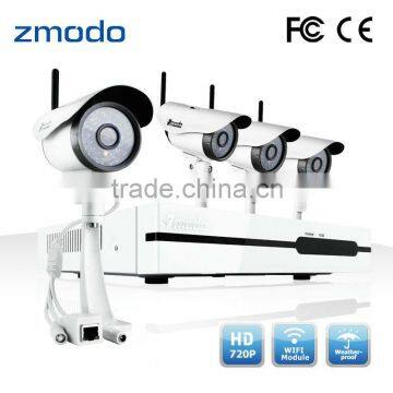 Zmodo 720P 4CH NVR Wifi IP Camera Wireless Security System