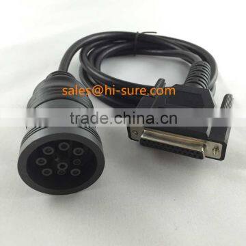 auto wire harness connector Deutsch J1939 to DB25 Female Cable for heavy duty truck diagnostic scan tool