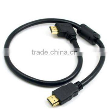 90 Degree HDMIA male to HDMIA male with ferritor cable 24k gold plated