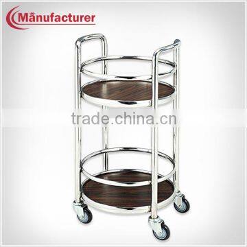 Moblie airline juice service trolley aircraft drink & food carts with fixed round ring