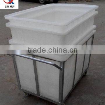 500L used plastic folding box trolley