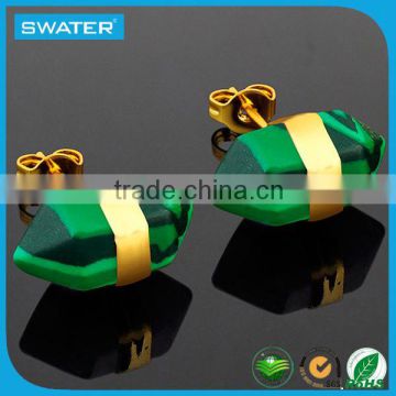 Alibaba Express Custom Natural Emerald Earrings