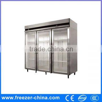 3 doors R134a refrigerant Stainless Steel Commercial Refrigerator