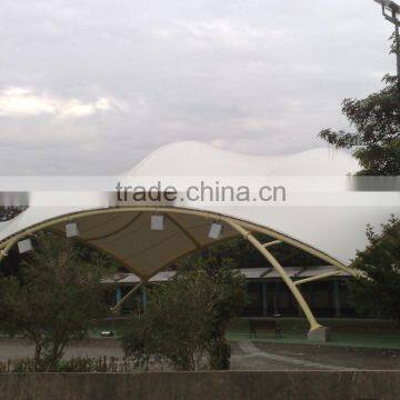 PTFE tensile fabric architecture structure for Basketball roof in Taiwan, Teflon fabric tension and Against Typhoon for canopy