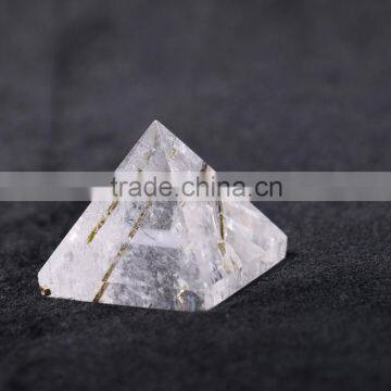 high quality natural crystal rock clear pure crystal pyramid healing for sale