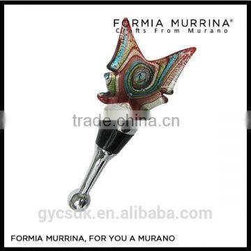 Multi-color Murano Glass Butterfly Shaped Wine Stopper for Lady Gifts