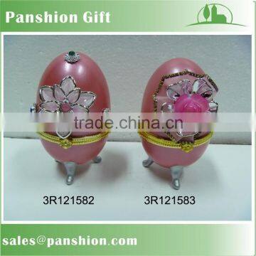 Handmade ceramic egg shape box for jewelry