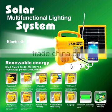 2016 newest mini portable solar syatem Muliti-function lighting Kit