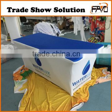 Custom Printed 100% Polyester Fitted Stretch Table Cover