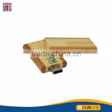 Hot wholesale Customized logo real capacity wooden usb drive