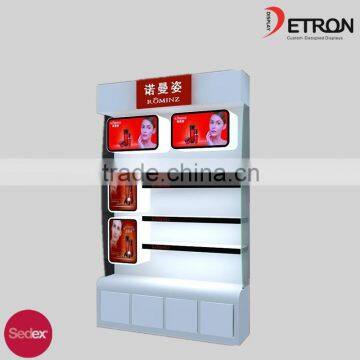 New design acrylic cosmetic display unit cosmetic shop mall kiosks design