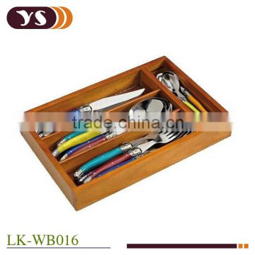 24pcs laguiole tableware set with wooden box