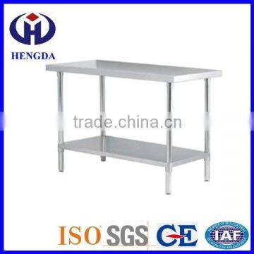 Restaurant Kitchen stainless steel work table without backsplash