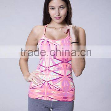 Trendy Fashion Wear Lovely Full Printed Women Sports Wear Workout Tank Top photo-4