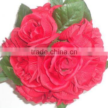 artificial wedding decoration flowers, fabric rose ball with 18 head for sale