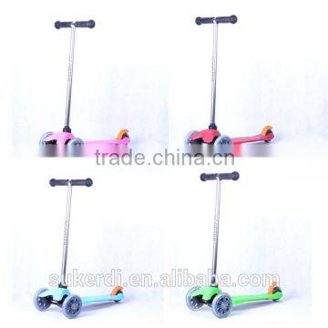 120/80mm 3 Wheel Plug in Aluminum T Bar Kick Kick New Type Children Scooter photo-2