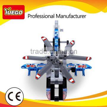 Educational Puzzle Plastic Building Blocks Child Toy Flying Rescue Helicopter photo-3