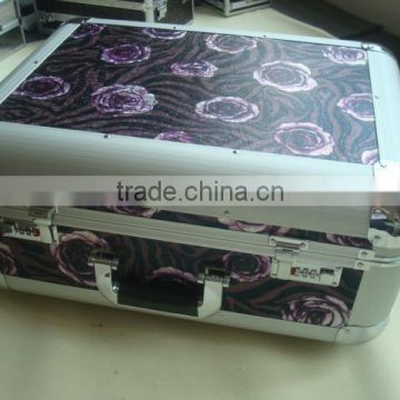 Luggage rolling,luggage case corners with polyester and pocket inner,PVC trolley case hard