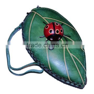 Boshiho Ladybug Charm Leather Coin Purse Charm