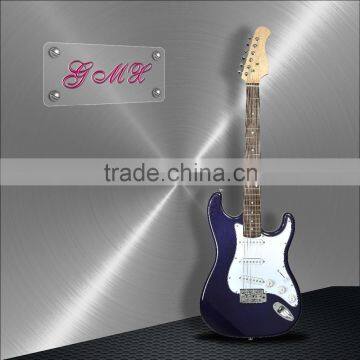 Wholesale Custom fully handmade and blue musical instrument style electric guitar