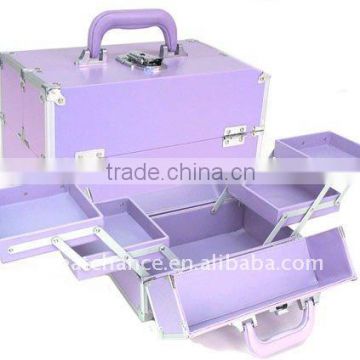 Purple Makeup Train Case