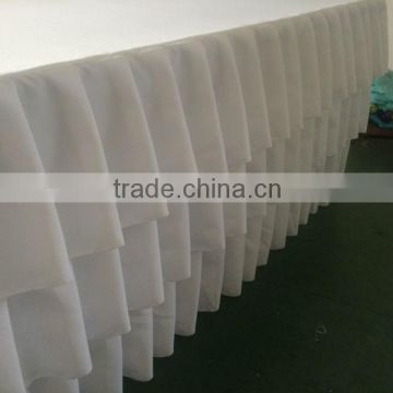 Polyester table skirts table cover