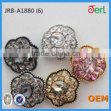 New fashion custom pearl crystal rhinestone button for fur leather clothing