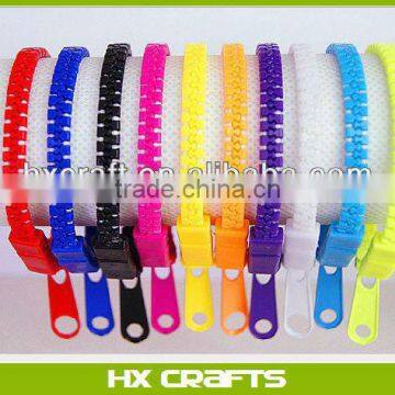 Hot sale zipper wristand ,Various color in stock