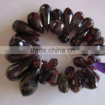 Faceted Natural Nepali Garnet Drops