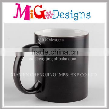 Unbreakable Black Porcelain Coffee Cups As Souvenir Hot Selling