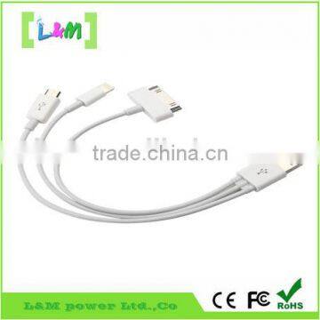 Multifunction 3 in 1 USB Data Cable for iPhone, Samsung, HTC, Blackberry