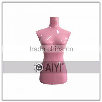 mini pink glossy 1/2 half torso mannequin used display