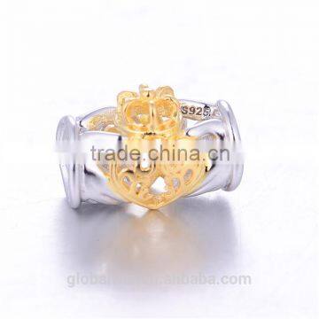 Custom Engarving 18K Gold Plating Charms Solid European Tube Bead 925 Sterling Silver Beads Wholesale 14K Gold Charms Bead photo-5