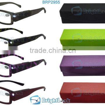 Hot selling LED reading glasses with caes