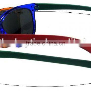 2015 High Quality Especial Design Transparent Colored Frame Interchangeable Long Temple Sunglasses