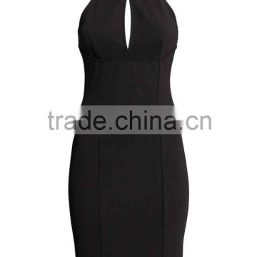 Black One piece Stretch fabric Jersey lace insert Dress Elegant, Backless Designer Dresses