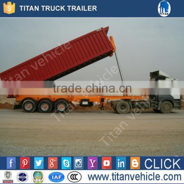 Heavy duty 3 axles 60 Ton tipper semi trailer side dumping semi trailer truck for sale