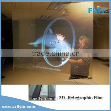 3D Holographic Projection Film for Window Shop Display White Grey deep grey transparent Natural Black