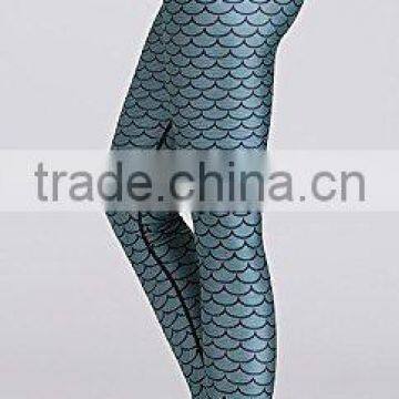 Lady's Printed Wide Waistband High Compression Workout Yoga Leggings photo-2